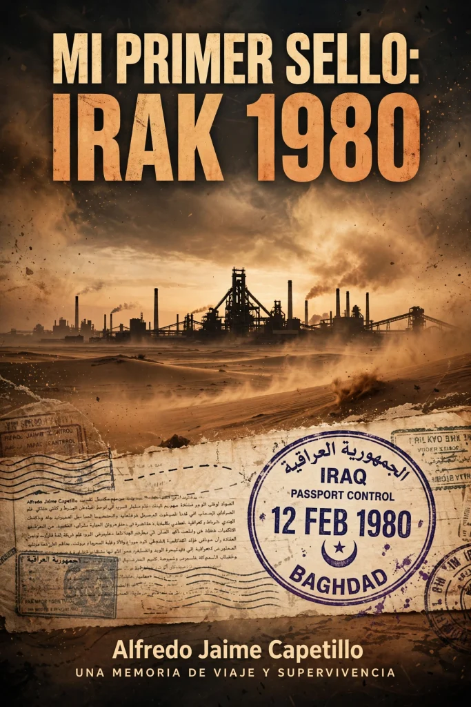Sello pasaporte Irak 1980 libro Mi Primer Sello Irak